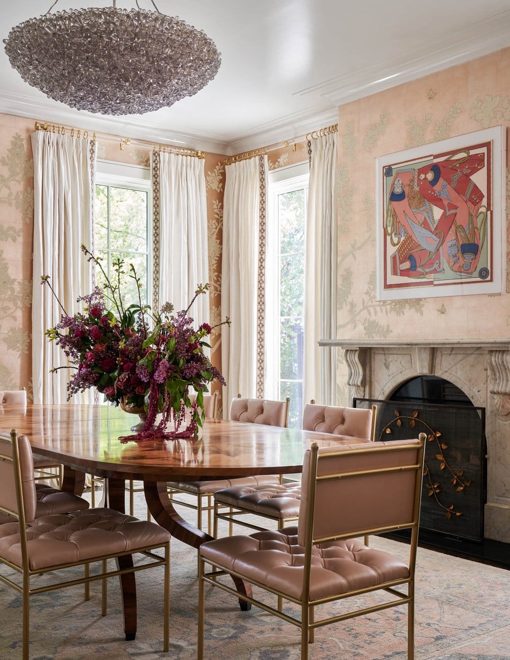 Mary Beth Wagner Interior Design| Nathan Schroder Photography - dining room, wallpaper, 
