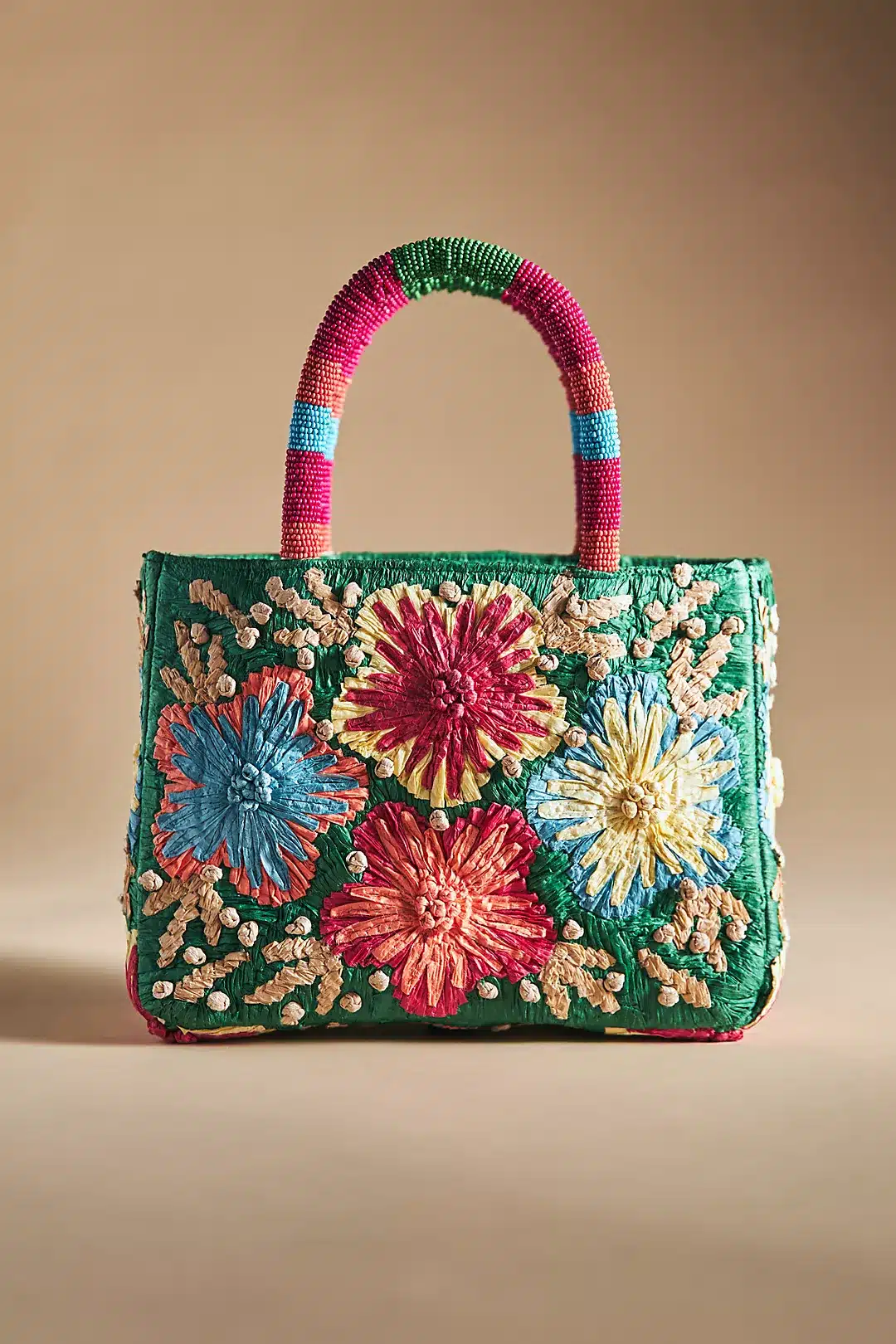Floral Raffia Handbag - anthropologie ___________