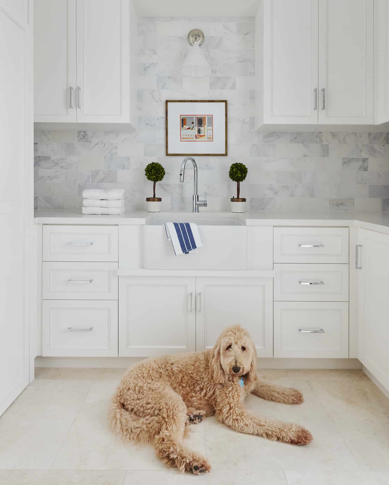 Functional Spaces Beautifully Designed by Kara Miller Interiors | Brantley Photography - Laundry room - tile floors