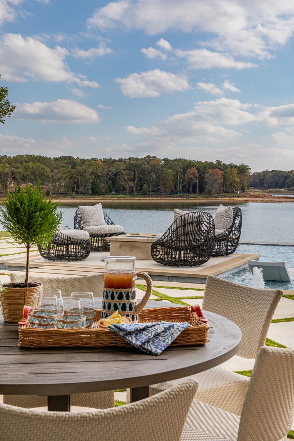 Long Cove Lake House - Mary Beth Wagner Interior - Nathan Schroder Photography - porch - poolside