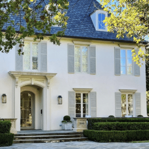 13 White Houses with Light Shutters