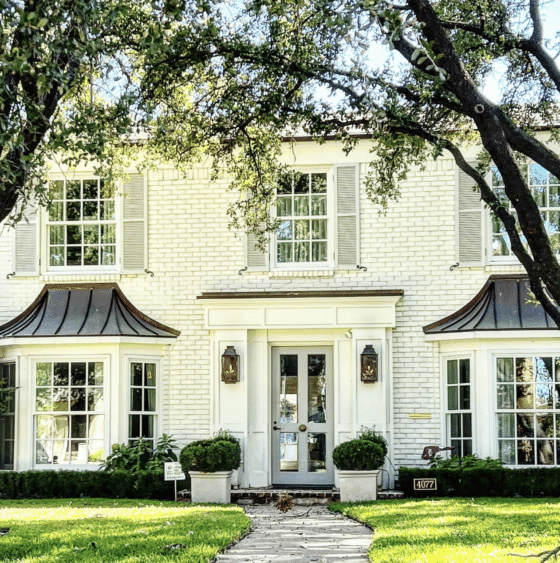 13 White Houses with Light Shutters - Design Chic