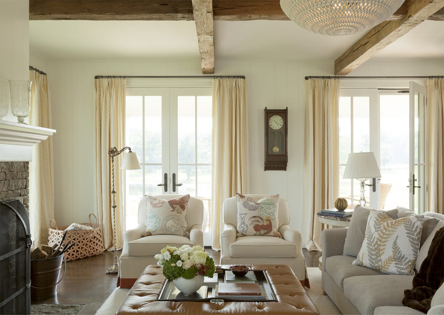 Emily Gilbert PhotographyA lovely, eclectic farmhouse by A-List Interiors' Anelle Gandelman is the perfect rustic yet elegant spot, where the timeless charm of a classic farmhouse meets the sophisticated creativity of modern design.