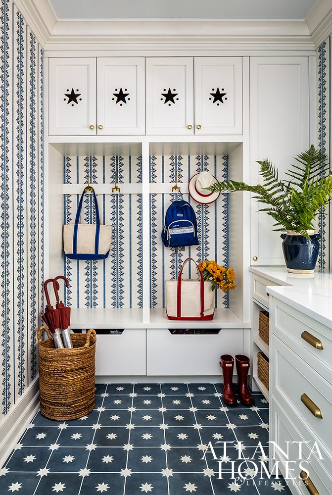 Source: Atlanta Homes & Lifestyles Architect: Brandon Ingram Interior Design: Mallory Mathison Builder: Paces Builder Group Photography: Jeff Herr - The design is a thoughtful balance of textures, hues, and forms, resulting in spaces that exude fresh, fun sophistication, with a touch of whimsy. 
