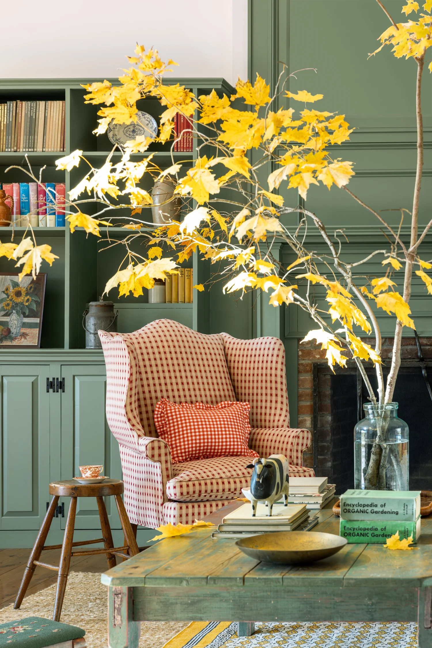 Discover 6 cozy home decor tips to make your home inviting. From simple decor updates to warm lighting ideas, create a space you’ll love! Ariel Okin Interior Design | Julie Leffell Photography - love the fall branches