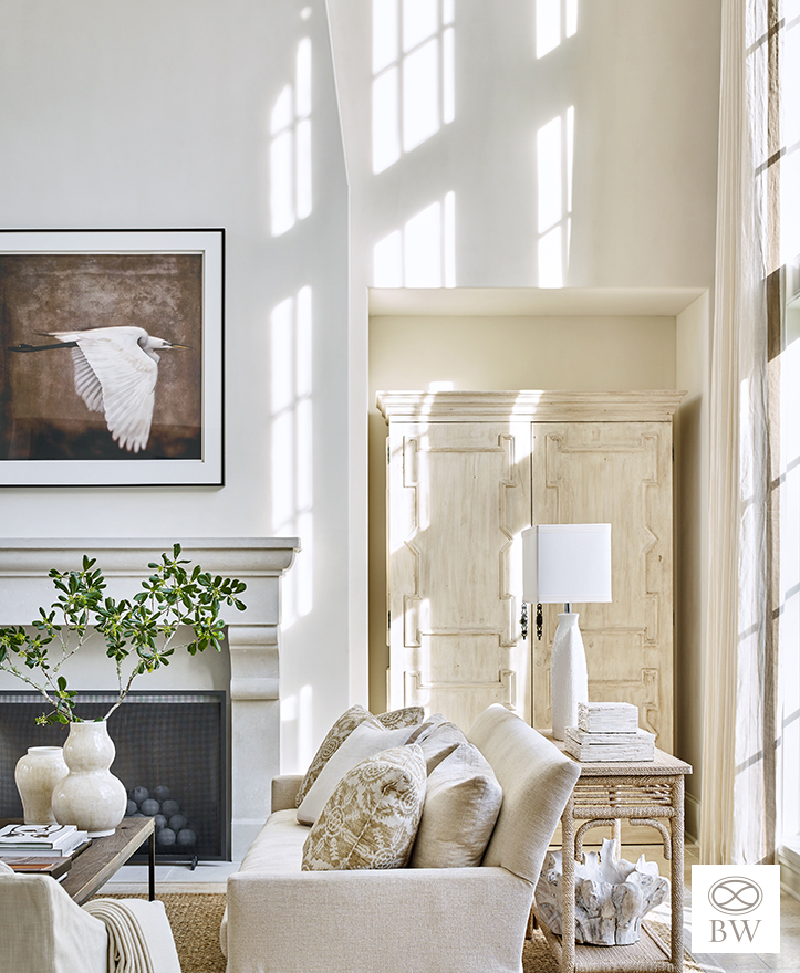 Beth Webb, one of our favorite designers and most frequented credits on Design Chic, is celebrated for her exceptional talent in interior design. Webb seamlessly blends timeless elegance with contemporary functionality, and these rooms are no exception. Emily Followill Photography - stripe club chairs - neutral decor and beautiful art