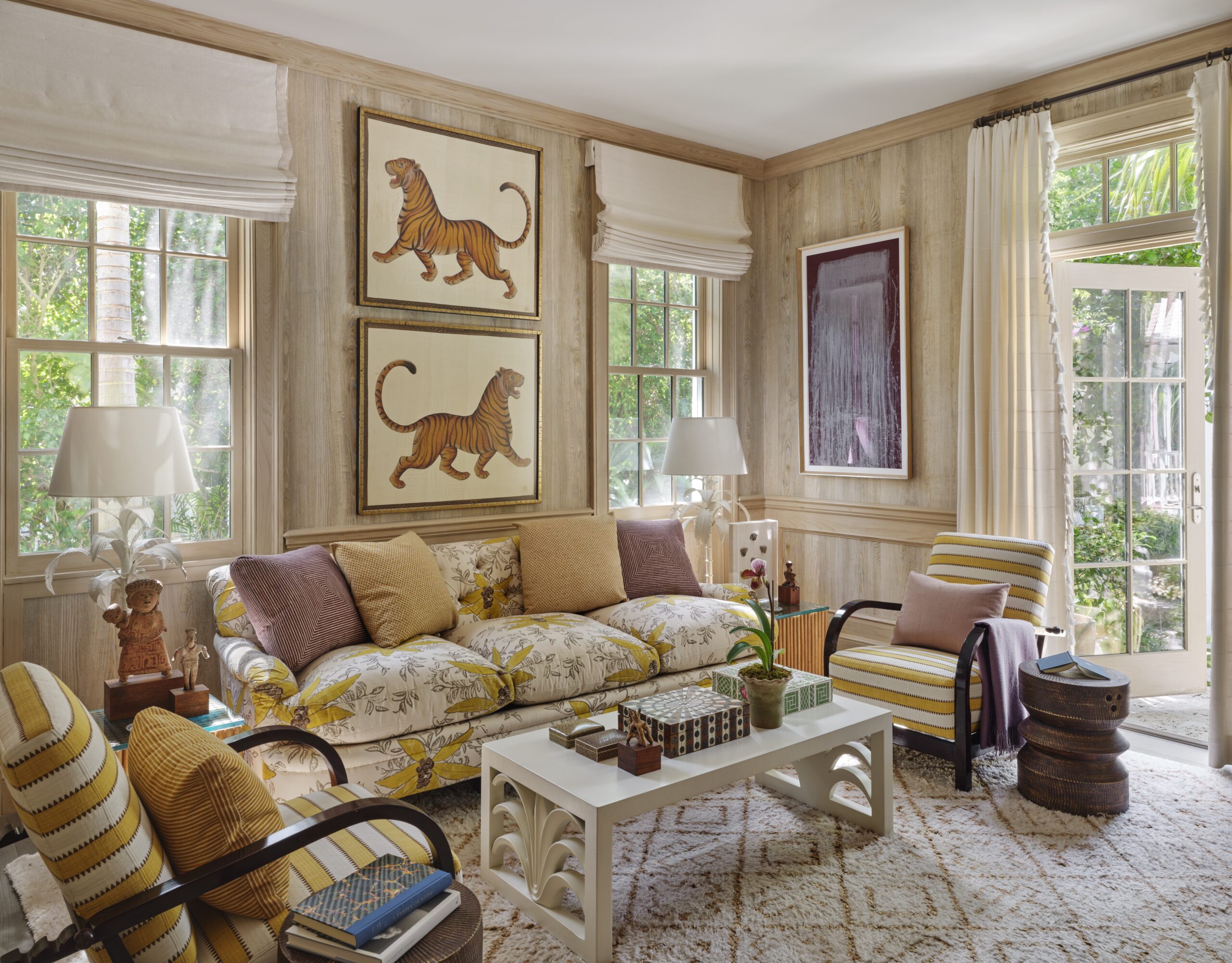 Tom Scheerer's new coffee table book,  STILL DECORATING, is absolutely brimming with breathtaking work that is sure to leave every reader inspired.  It is filled with perfect examples of this standout designer's peerless style and stunning interior design ideas. Love this neutral living room with blonde wood paneling Images courtesy of Vendome Press Photography Francesco Lagnese