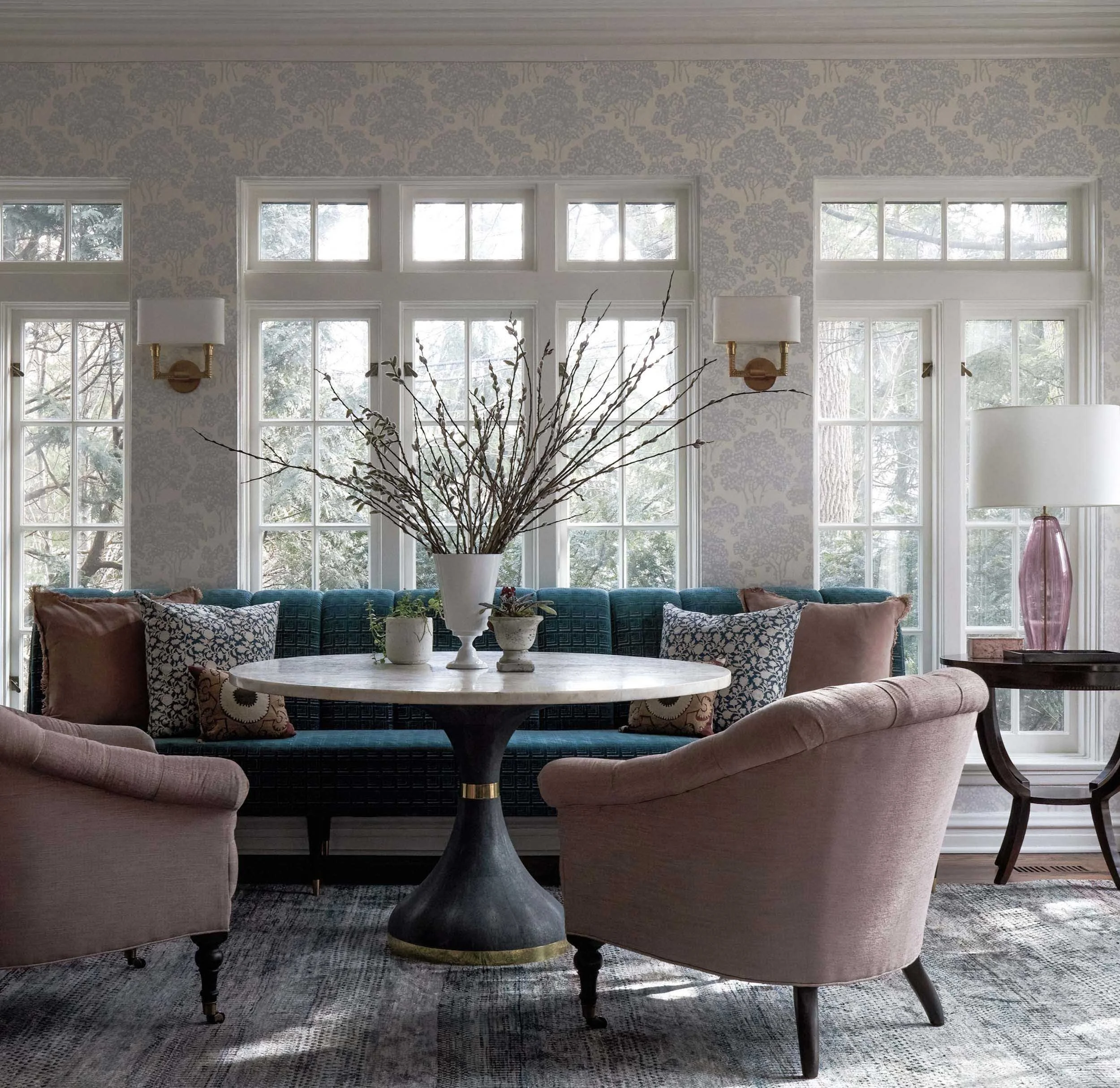 Imparfait Design Studio is celebrated for their exceptional talent in interior design that seamlessly merges timeless elegance with contemporary functionality,and these beautiful living rooms are no exception. Michael Alan Kaskel Photography