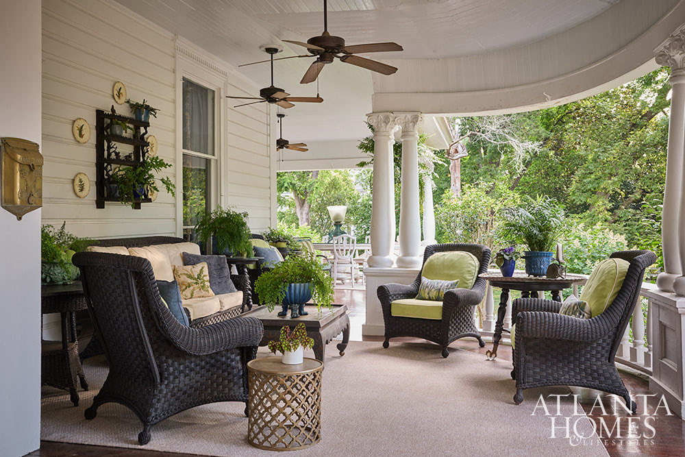 Dan Belman and Randy Korando, the owners of Atlanta's iconic Boxwoods Gardens & Gifts, transformed a historic Queen Anne home using maximalist decor ideas we love. In this style, texture, pattern, and color combine to create this "more is more" approach. From the stunning architectural details to the well-placed accessories, every element is perfection, inside and out!