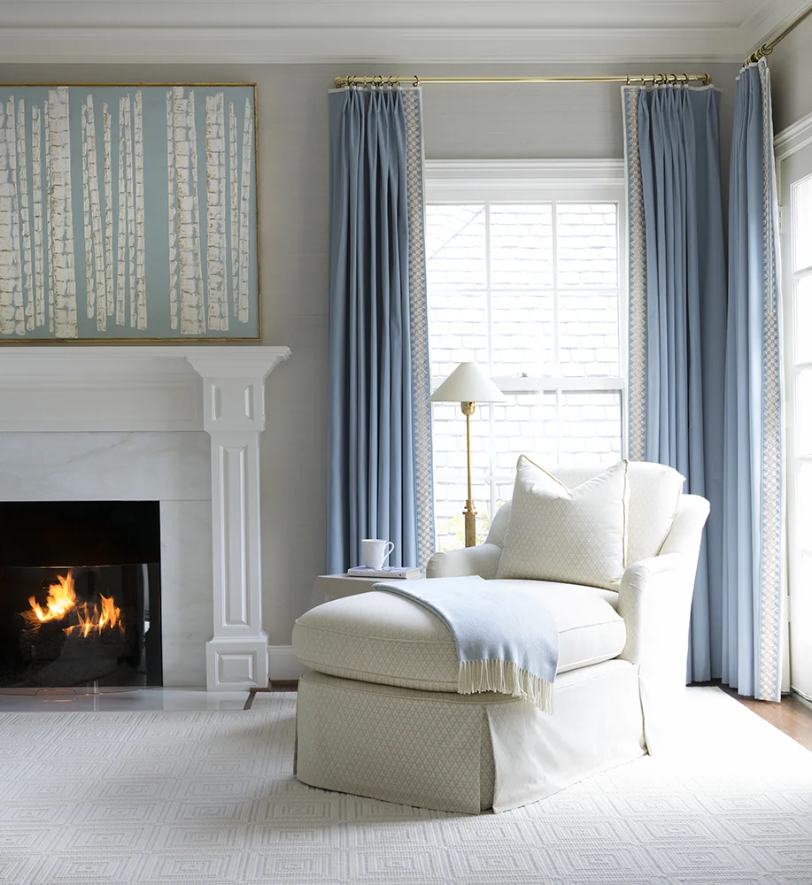 Yesterday was kind of like this... Bright, sunny, beautiful.  I sat outside in short sleeves for three hours getting sun, did yoga on the porch.  So, we are going to enjoy these warmer days in November, and we'll keep dreaming of these beautiful blues! The wonderful part is that, no matter what the sky decides, inside, it can be that perfect blue any time of year with blue and white decor!