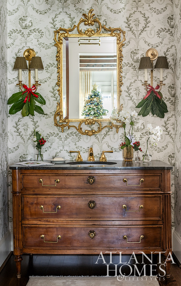 As the holiday celebrations begin to take center stage, we hope you can steal away for a moment to take a peek at this gorgeous Atlanta home. The stunning interior design ideas may inspire your own decorating.  Source: Atlanta Homes & Lifestyles  Interior Design: Lauren Davenport, Davenport Designs  Contractor:Matthew Morris, M.T. Morris Construction  Jeff Herr Photography  
