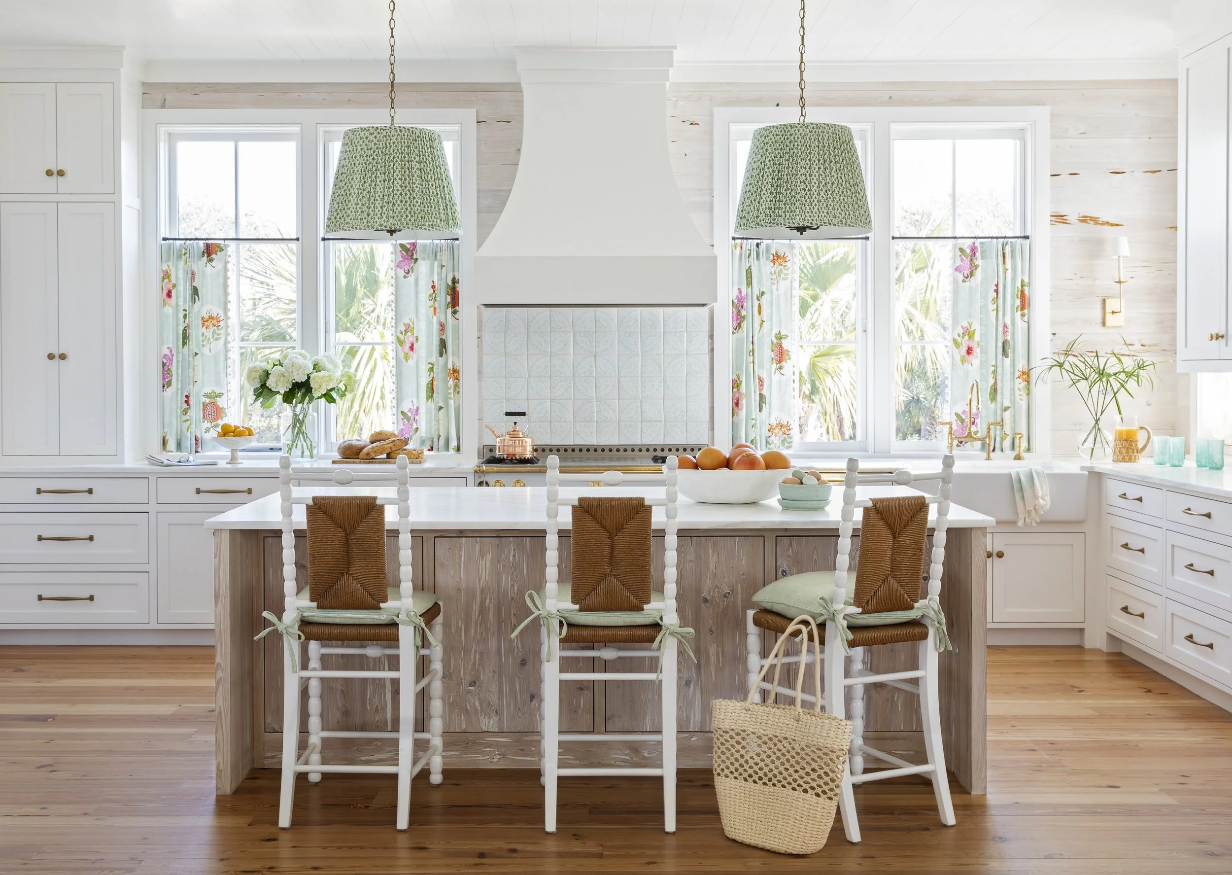 And for my wonderful design blog readers, there are always beautiful interiors to discover. - Kara Miller Interiors | Brantley Photography - love the cafe curtains in the white kitchen