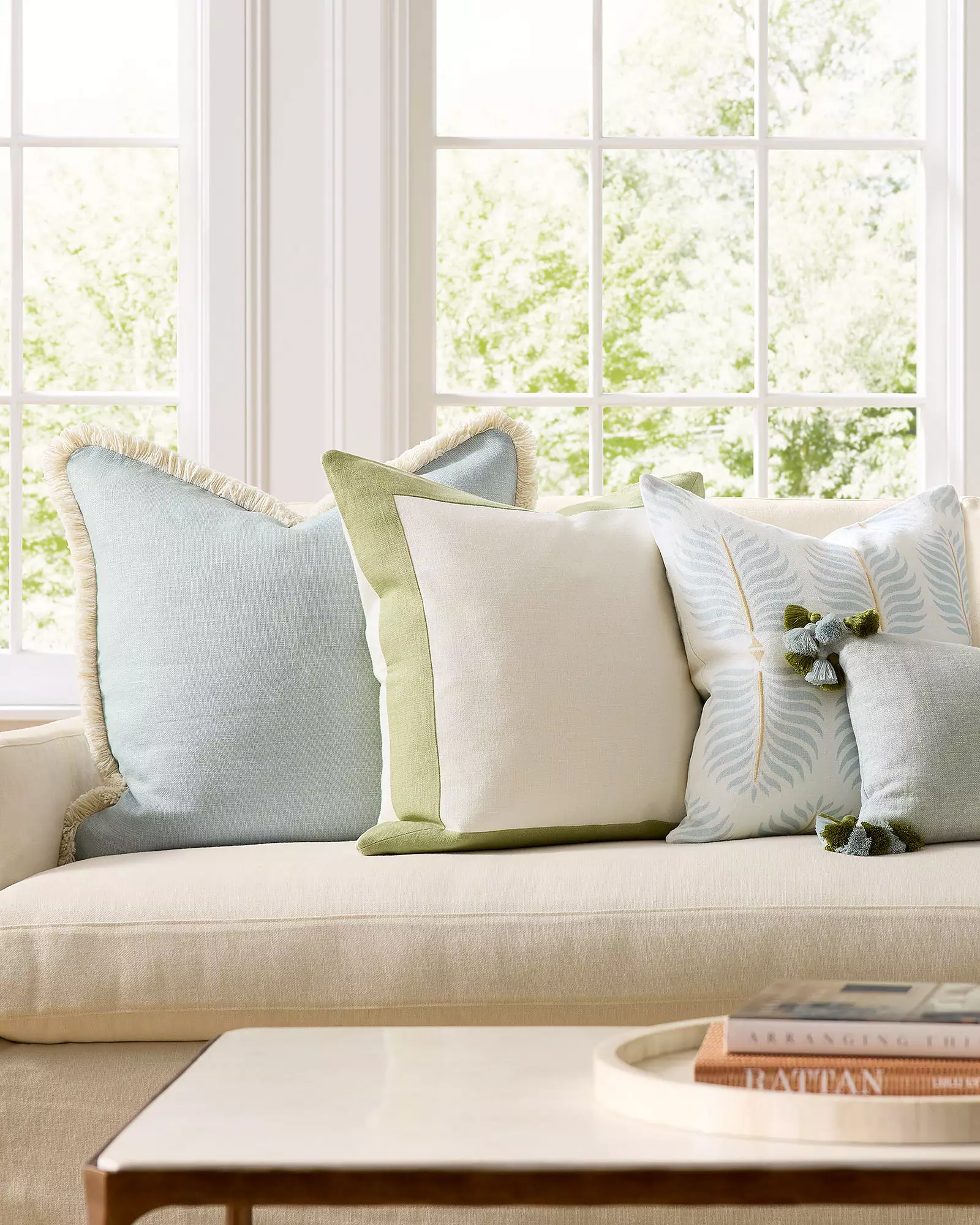 Take a look at 5 easy spring home decor ideas to instantly refresh your space. -Add a dash of color with a new pillow or throw.  It's an inexpensive way to change a room's look and feel.