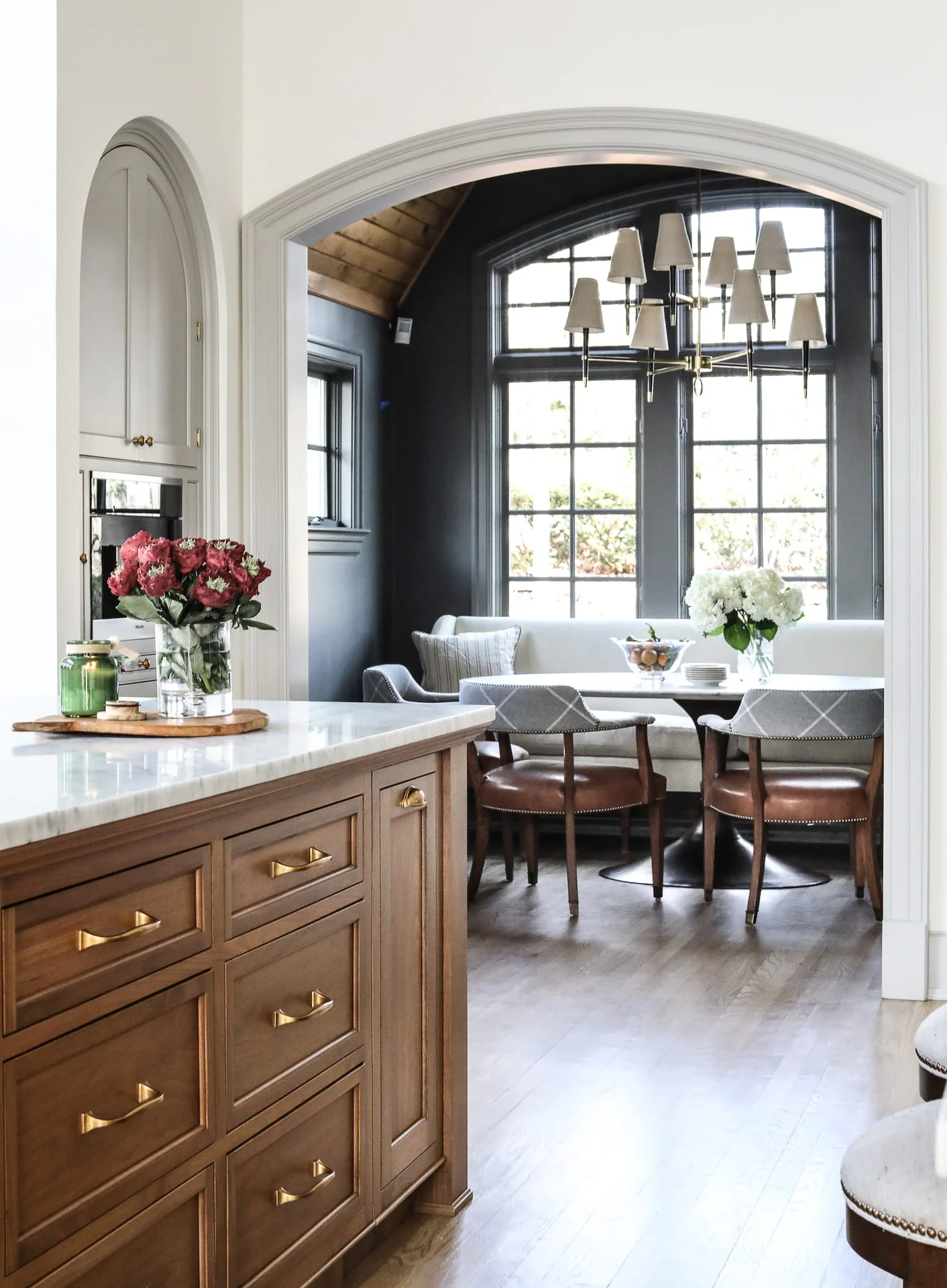 White kitchens are not going away, but the shift towards warmer tones is all the rage, as shown in these fabulous looks from Park and Oak Design.