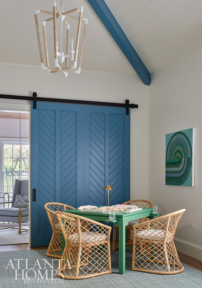 Heather Dewberry, one of our favorite designers,  Architect Josh Youngner,  Builder Matthew McHale, Ramsey McHale, and Landscape Architect Sea Island Landscape, and Stylist Jimmie Henslee in this months Atlanta Home & Lifestyle, make designing a coastal oasis look effortless, as evidenced by this gorgeous Sea Island Home. Love the green lacquered game table