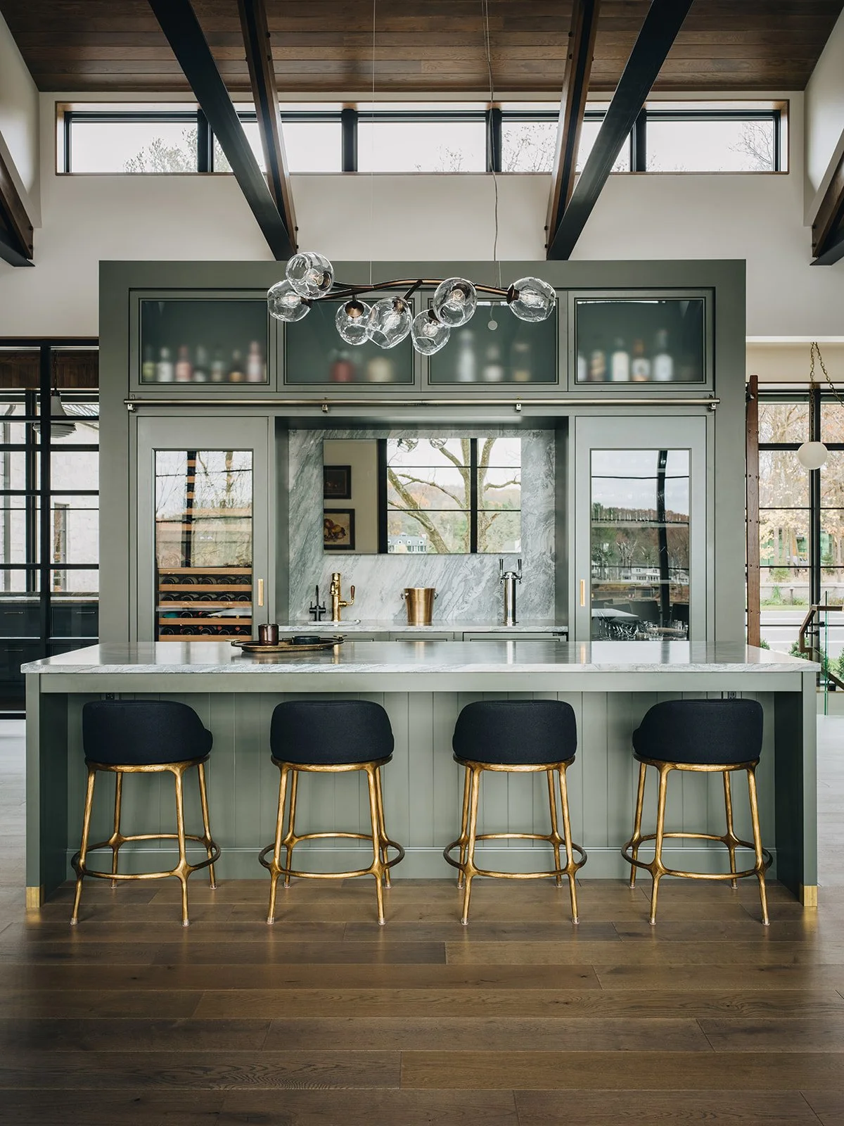 Inside a Modern River House by Jean Stoffer Design