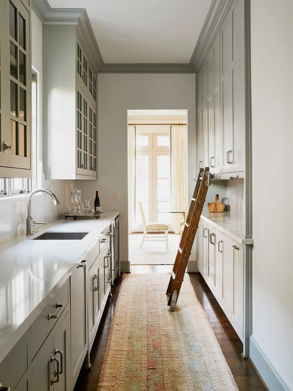 Mary Beth Wagner Interiors | Nathan Schroder Photography - love the ladder in the butler's pantry