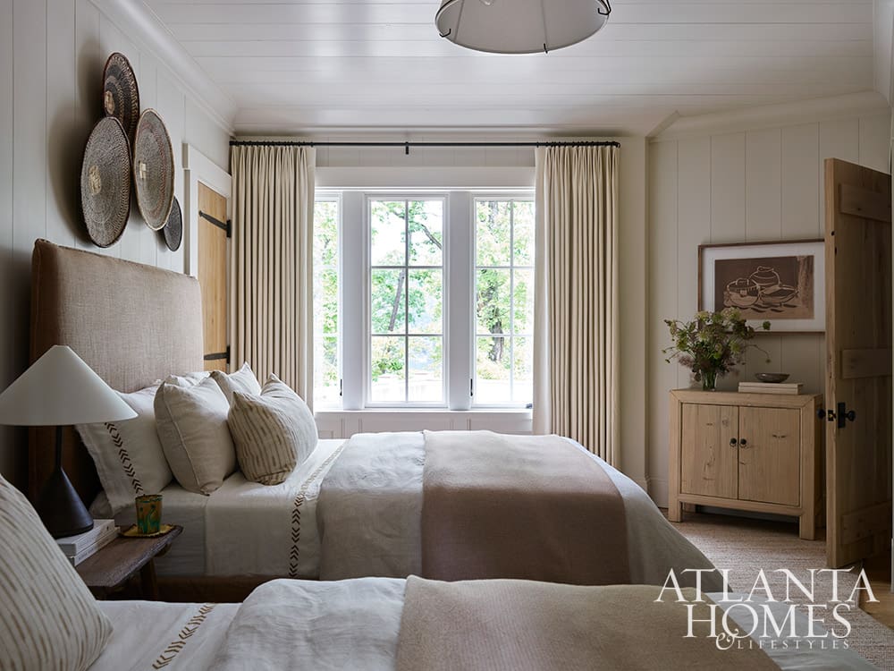 The quaint seamlessly marries comfort and style, this quaint bedroom is an inviting space to welcome guests