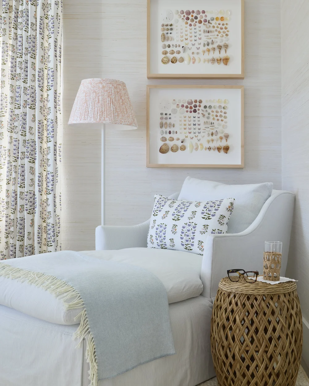 Kara Miller Interiors | Brantley Photography - love the chairs in the corner of this beach house bedroom - cozy reading nook ideas